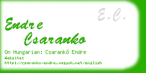 endre csaranko business card